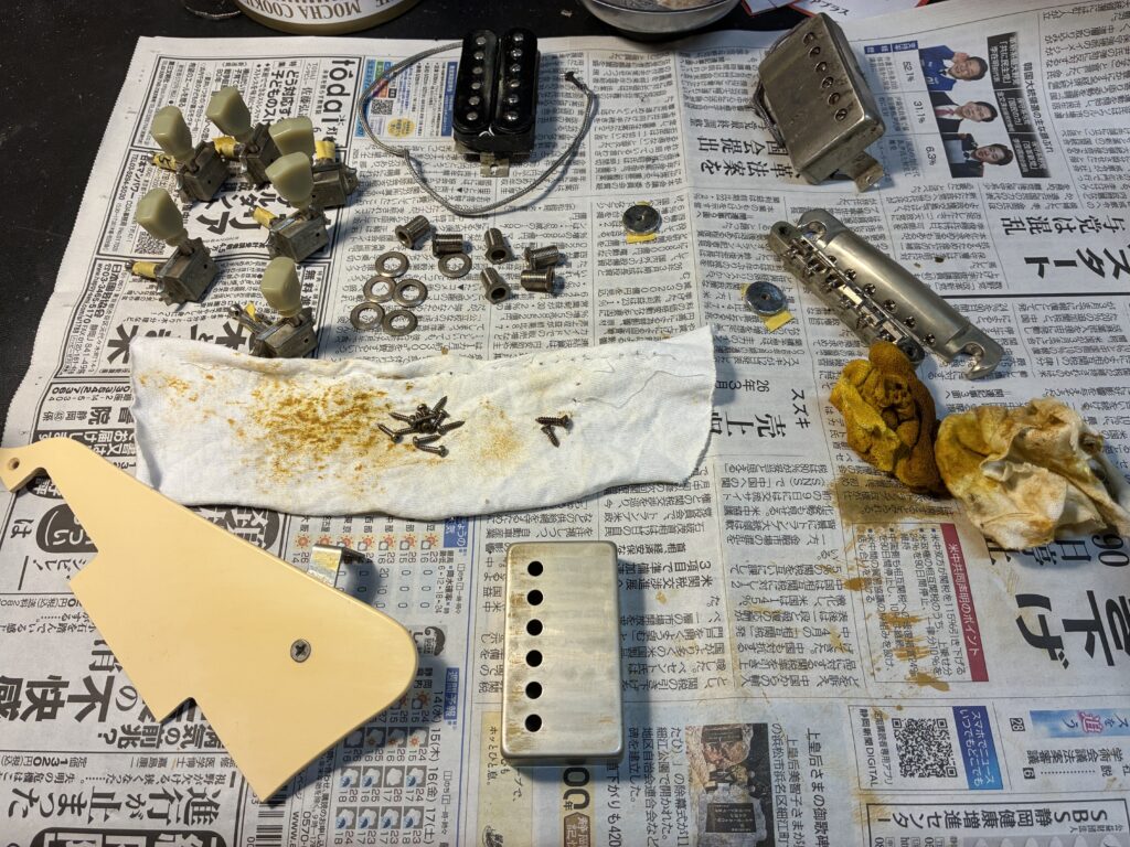 金属パーツのエイジング